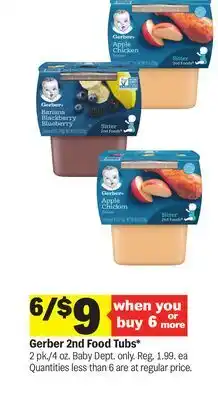 Meijer Gerber 2nd Food Tubs offer