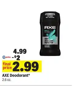 Meijer AXE Deodorant offer