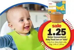 Meijer Meijer Conventional Baby Food Jars or Tubs offer