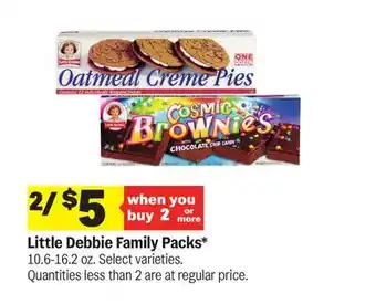 Meijer Little Debbie Family Packs offer