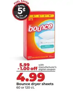 Hy-Vee Bounce dryer sheets offer