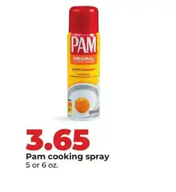 Hy-Vee Pam cooking spray offer