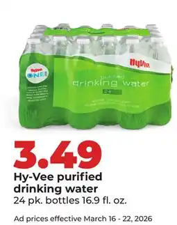 Hy-Vee Hy-Vee purified drinking water offer
