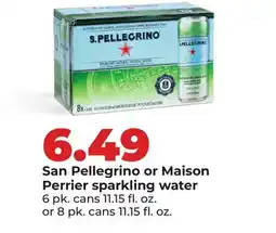 Hy-Vee San Pellegrino or Maison Perrier sparkling water offer