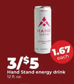 Hy-Vee Hand Stand energy drink offer