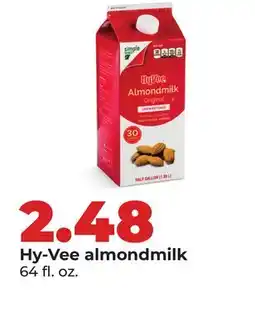 Hy-Vee Hy-Vee almondmilk offer