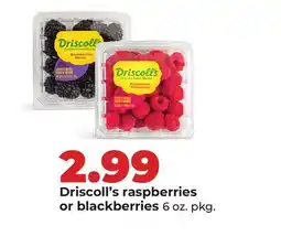 Hy-Vee Driscoll's raspberries or blackberries offer