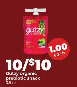 Hy-Vee Gutzy organic prebiotic snack offer
