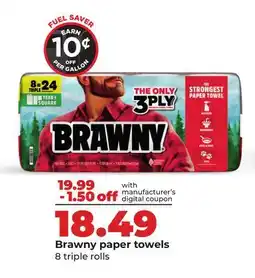 Hy-Vee Brawny paper towels offer