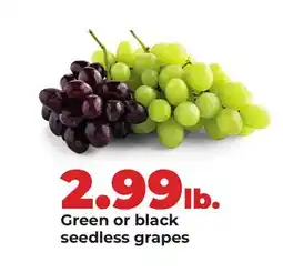 Hy-Vee Green or black seedless grapes offer