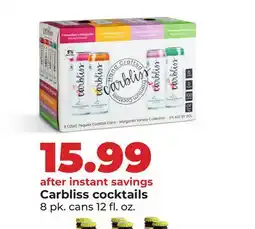 Hy-Vee Carbliss cocktails offer