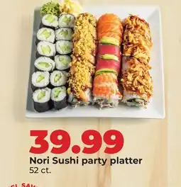 Hy-Vee Nori Sushi party platter offer