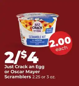 Hy-Vee Just Crack an Egg or Oscar Mayer Scramblers offer