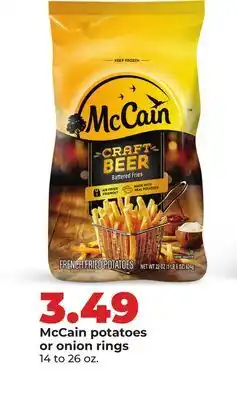Hy-Vee McCain potatoes or onion rings offer