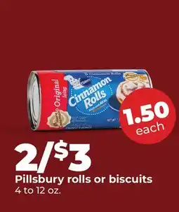 Hy-Vee Pillsbury rolls or biscuits offer