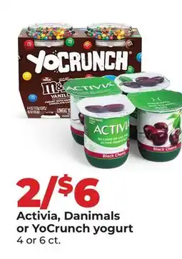 Hy-Vee Activia, Danimals or YoCrunch yogurt offer