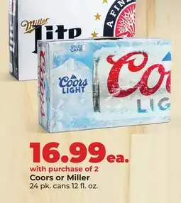 Hy-Vee Coors or Miller offer