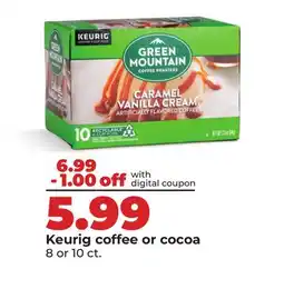 Hy-Vee Keurig coffee or cocoa offer