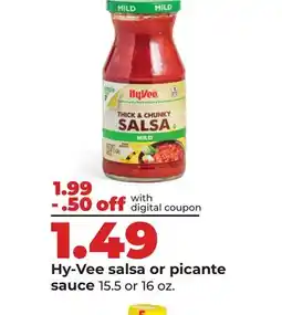 Hy-Vee Hy-Vee salsa or picante sauce offer