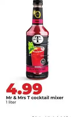 Hy-Vee Mr & Mrs T cocktail mixer offer