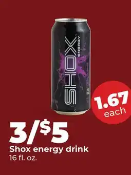 Hy-Vee Shox energy drink offer