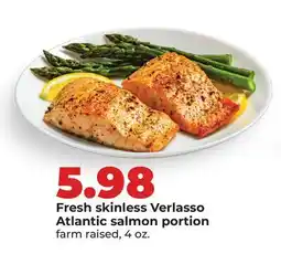 Hy-Vee Fresh skinless Verlasso Atlantic salmon portion offer