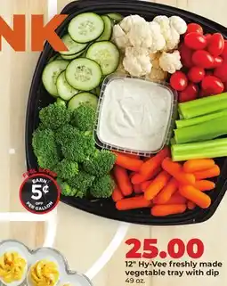 Hy-Vee 12 Hy-Vee freshly made vegetable tray with dip offer