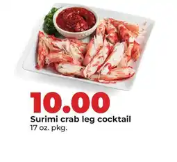Hy-Vee Surimi crab leg cocktail offer