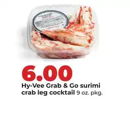 Hy-Vee Hy-Vee Grab & Go surimi crab leg cocktail offer