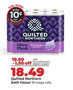Hy-Vee Quilted Northern bath tissue offer