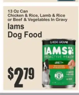 Almonte's Food Dynasty Marketplace IAMS Dog Food offer
