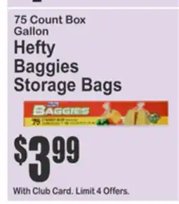 Almonte's Food Dynasty Marketplace 75 Count Box Gallon Hefty Baggies Storage Bags offer