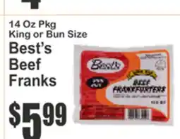 Almonte's Food Dynasty Marketplace Best's Beef Franks offer