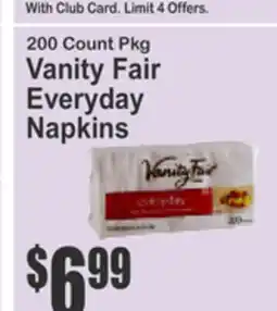 Almonte's Food Dynasty Marketplace Vanity Fair Everyday Napkins, Bounty Paper Towels offer