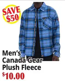 Ocean State Job Lot Men's Canada Gear Plush Fleece offer