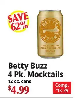 Ocean State Job Lot Betty Buzz 4 Pk. Mocktails offer