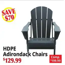 Ocean State Job Lot HDPE Adirondack Chairs offer