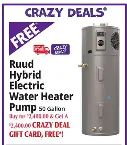 Ocean State Job Lot Ruud Hybrid Electric Water Heater Pump offer