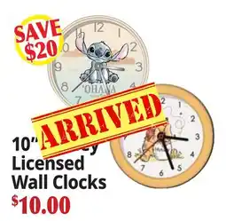 Ocean State Job Lot 10 Disney Licensed Wall Clocks offer