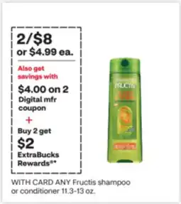 CVS ANY Fructis shampoo or conditioner offer