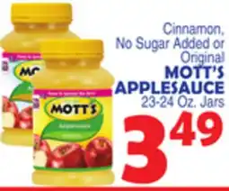 Bravo Supermarkets MOTT'S APPLESAUCE offer