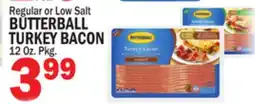 Bravo Supermarkets BUTTERBALL TURKEY BACON offer