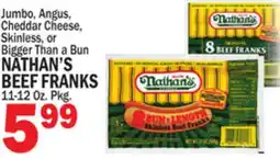 Bravo Supermarkets NATHAN'S BEEF FRANKS offer