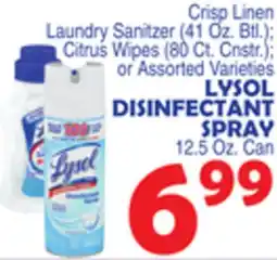 Bravo Supermarkets LYSOL DISINFECTANT SPRAY 12.5 Oz. Can offer