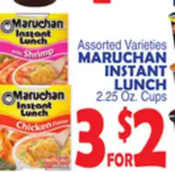 Bravo Supermarkets MARUCHAN INSTANT LUNCH 2.25 Oz. Cups offer
