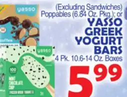Bravo Supermarkets YASSO GREEK YOGURT BARS offer