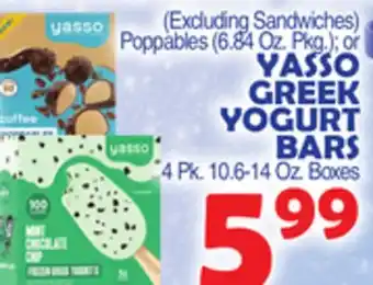 Bravo Supermarkets YASSO GREEK YOGURT BARS offer