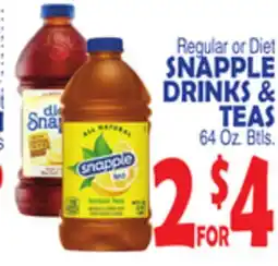 Bravo Supermarkets SNAPPLE DRINKS & TEAS offer