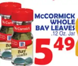 Bravo Supermarkets MCCORMICK WHOLE BAY LEAVES offer