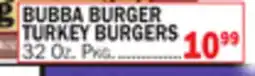 Bravo Supermarkets BUBBA BURGER TURKEY BURGERS offer